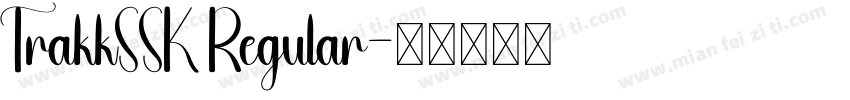 TrakkSSK Regular字体转换